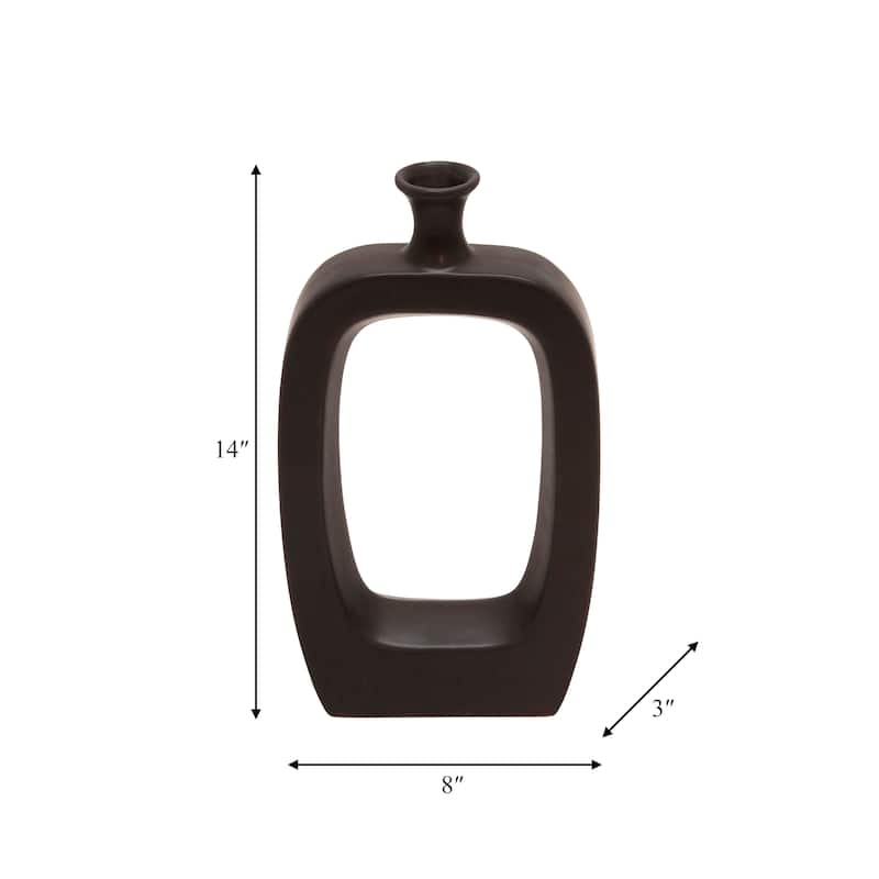 Sagebrook Home Modern Coastal Cut Out Ceramic Bud Vase