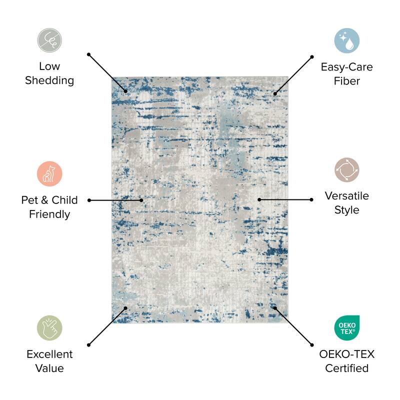 Nourison Concerto Abstract Distressed Area Rug