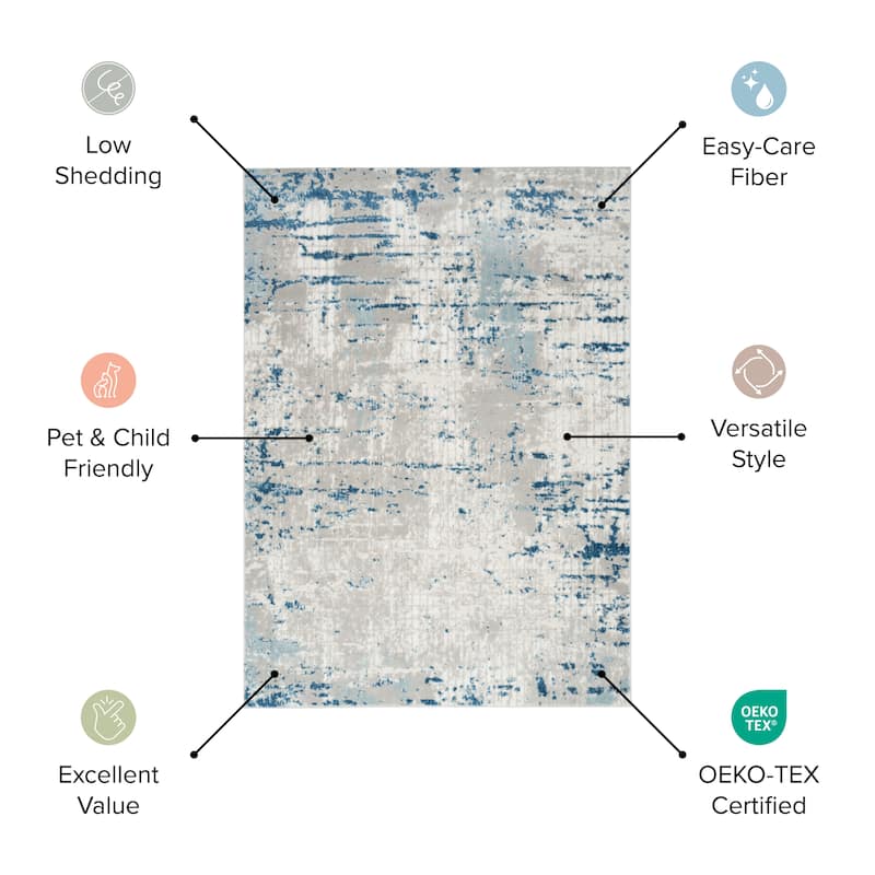 Nourison Quarry Indoor only Abstract Area Rug