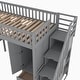preview thumbnail 19 of 27, Twin size Loft Bed with Bookshelf, Drawers, Desk and Wardrobe