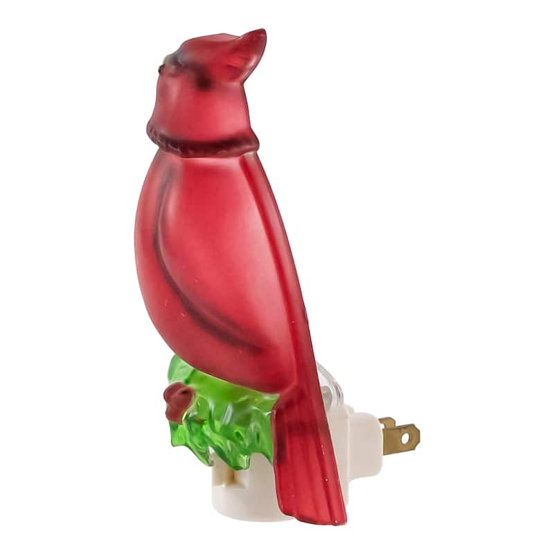5.5" Red Cardinal Bird Christmas Night Light
