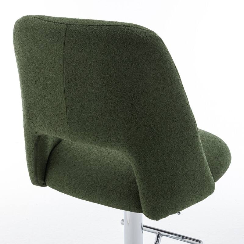 Best Quality Furniture Adjustable Textured Fabric Barstools with Chrome Finish Base (Set of 2)