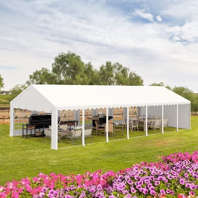 EROMMY Heavy Duty Outdoor Party Tent Waterproof Event Canopy with Adjustable Sidewalls and PVC Windows for Weddings