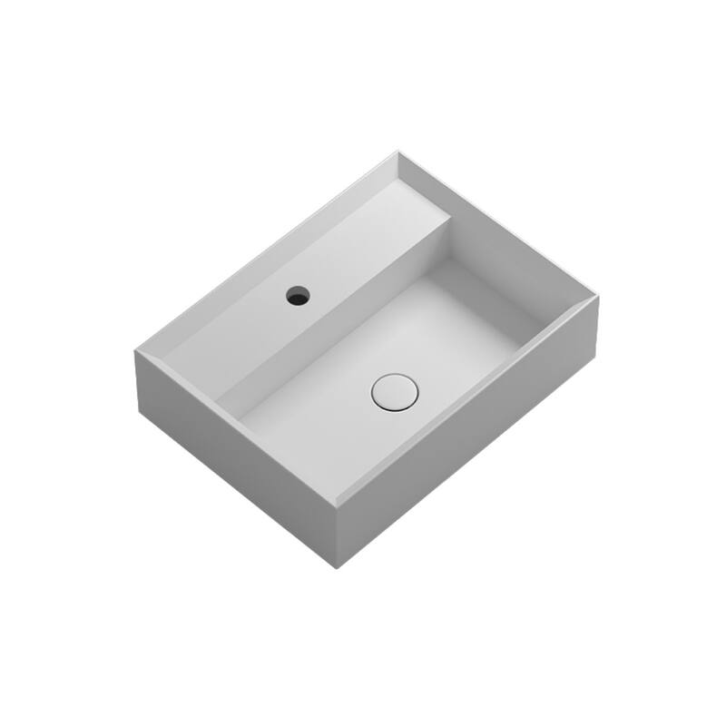 WS Bath Collections Cut 60.45.01 Cut 23-5/8" Rectangular Ceramic - Matte White