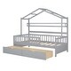 preview thumbnail 54 of 76, Wood House Bed Frame, Wooden Platform Daybed with Storage Shelf, for Teens Boys Girls Bedroom Dorm