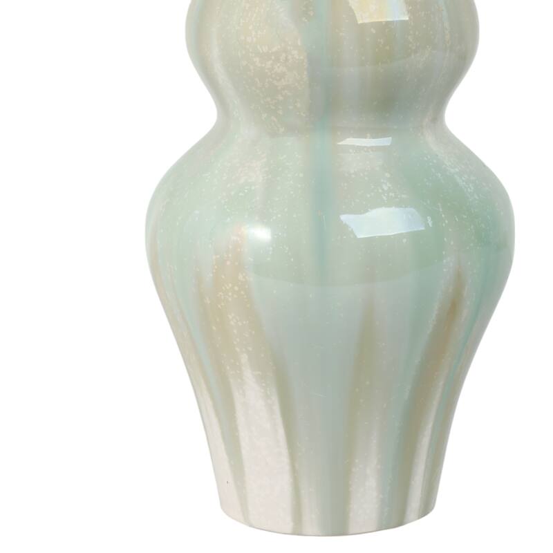 Stoneware Ceramic Vase Tall Sculptural Silhouette Glazed Finish Modern