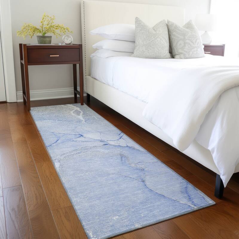 Dava Contemporary Abstract Weather Resistant Blended Style Outdoor Rug