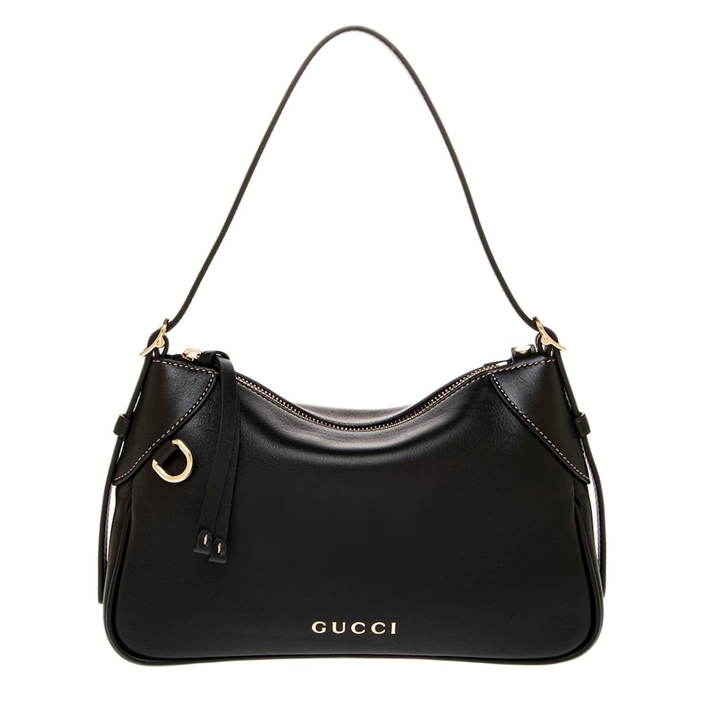 Gucci GG Emblem Leather Hobo Bag