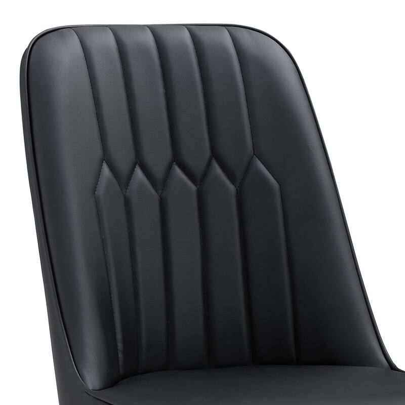 Modern Dining Chairs with Comfortable PU Leather and Durable Metal Legs for Home and Office Use