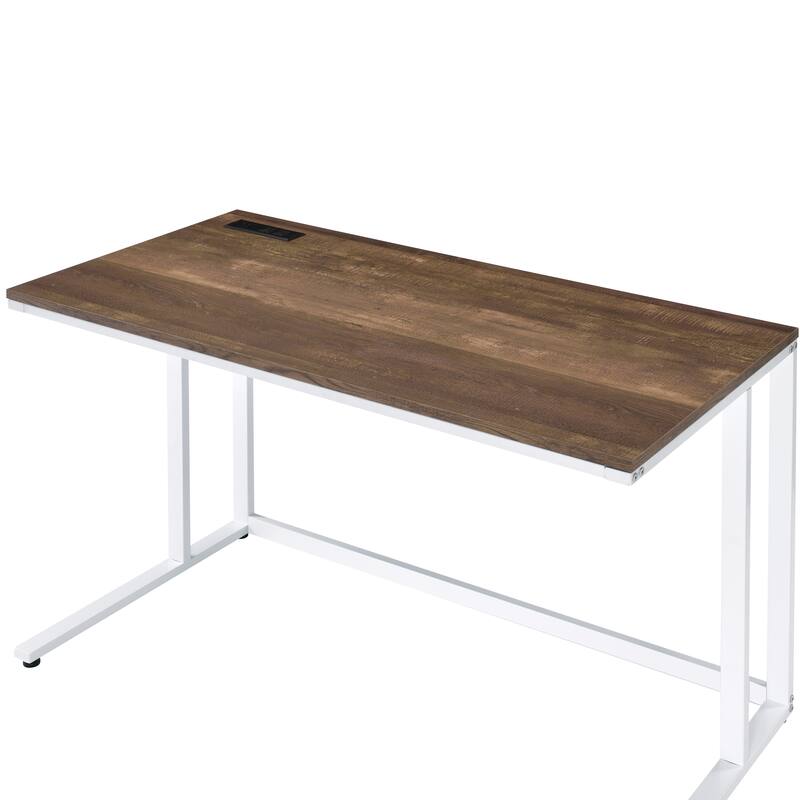 Ergonomic Computer Desk with USB Charging Port, Spacious Work Surface, and Easy Assembly for Offices or Dorms