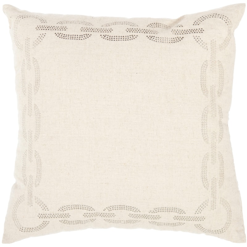 SAFAVIEH Maita 20-inch Grey Decorative Throw Pillow (Set of 2) - 1'6"W x 1'6"L - Cement