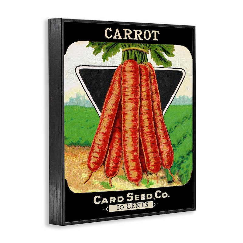 Stupell Vintage Gardening Carrots Framed Giclee Art Design By Lil' Rue