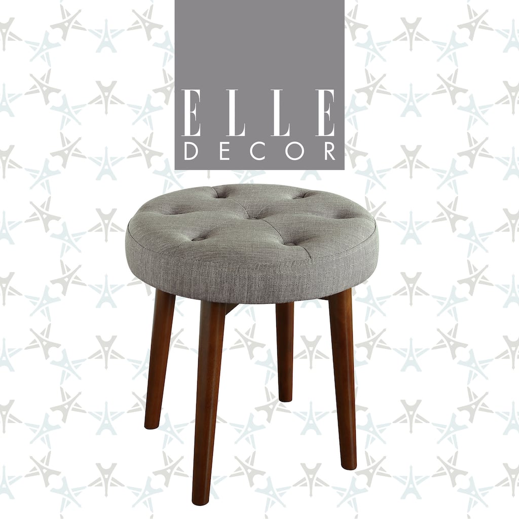 Elle Decor Penelope Round Tuft Stool