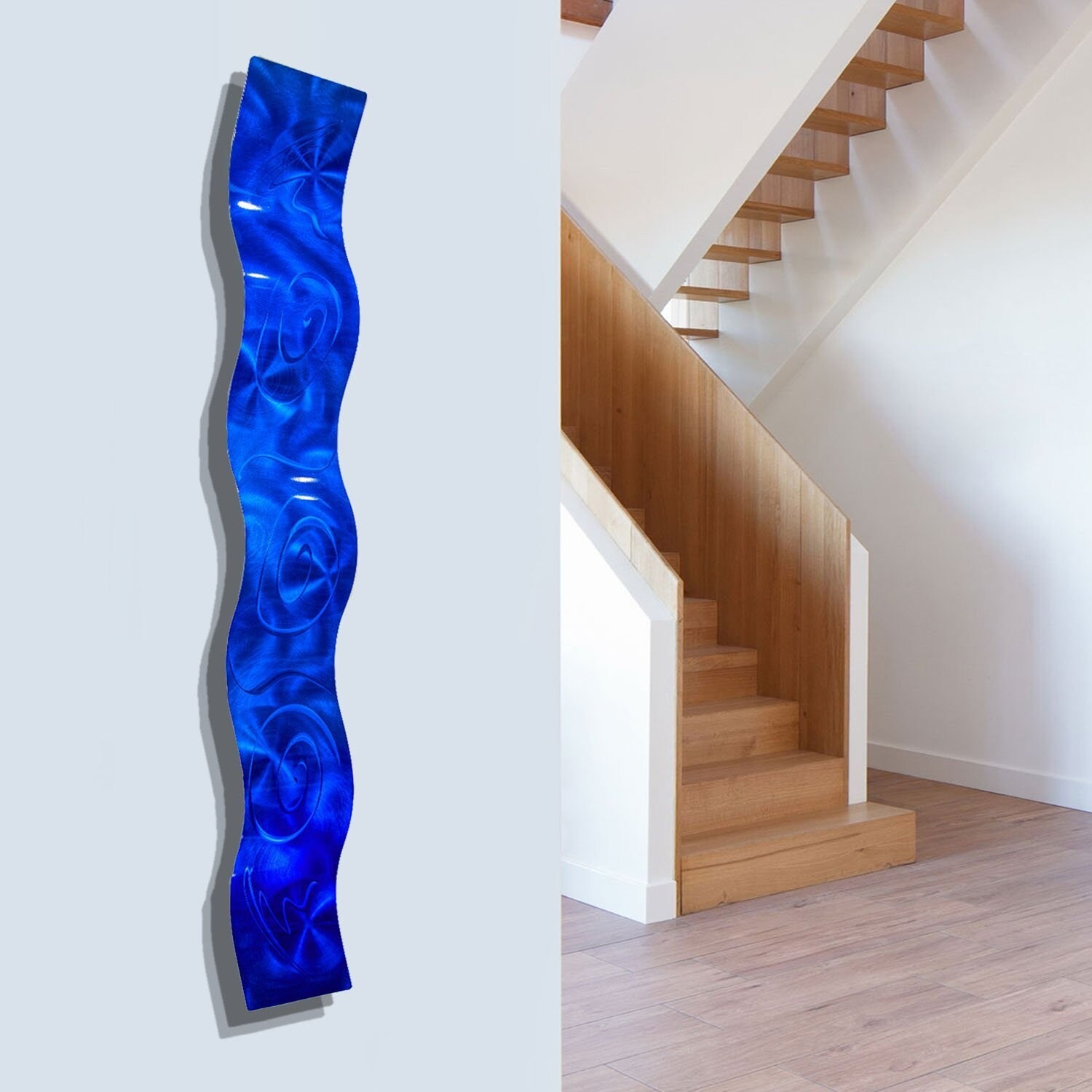 Shop Statements2000 Blue Abstract 3D Metal Wall Art Accent Sculpture by