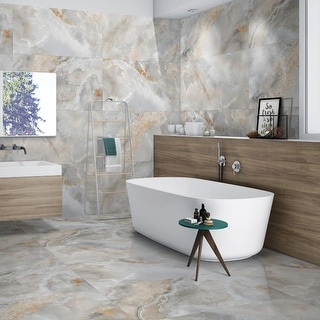 The Tile Life Starlight Ember Beige Onyx Porcelain Floor and Wall Tile