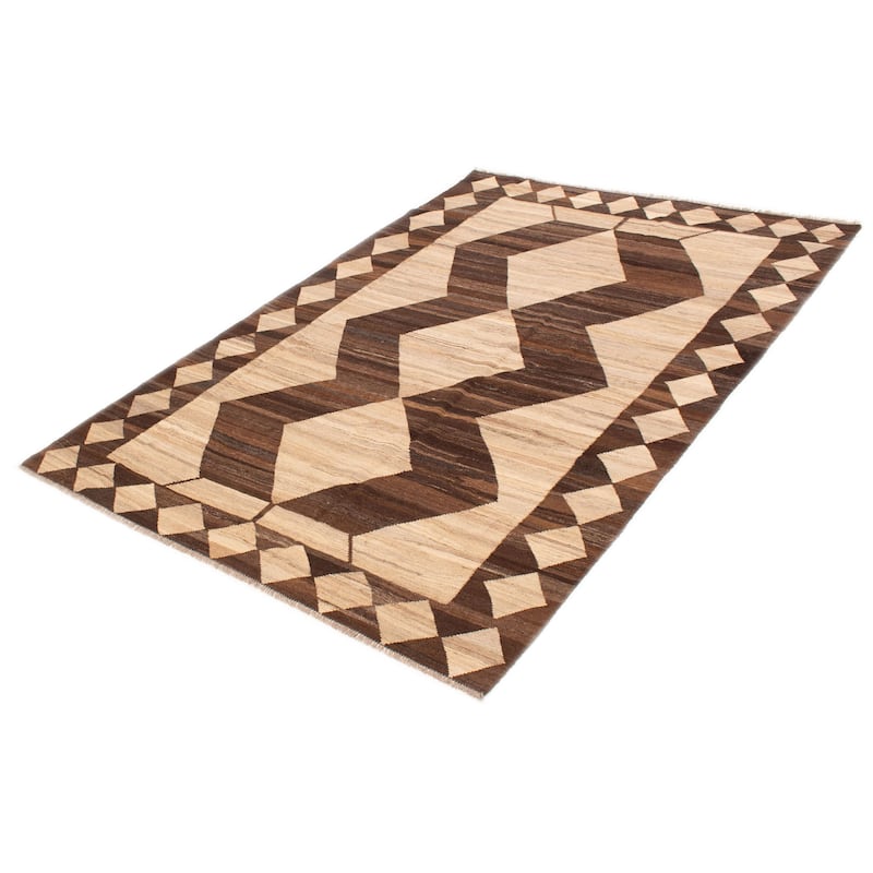 Sivas Beige, Brown Kilim 6'8" x 9'9" - 6'8 x 9'9