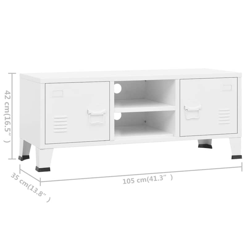 vidaXL TV Stand TV Console Sideboard TV Unit Home Media Unit Cupboard Metal - 41.3" x 13.8" x 16.5"