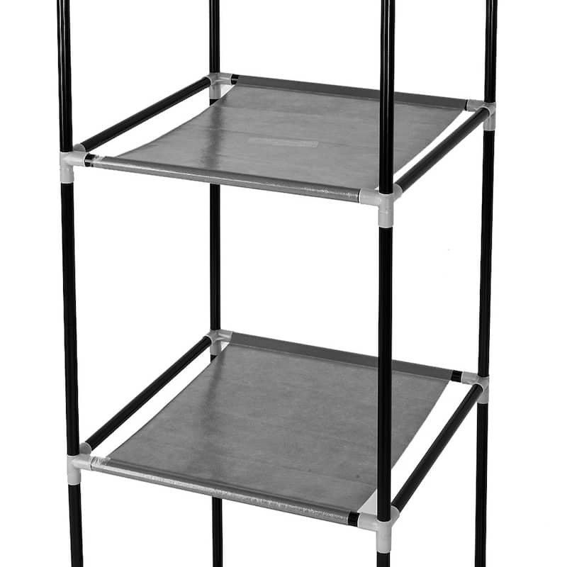 64-inch Portable Closet Storage Organizer Wardrobe Clothes Rack
