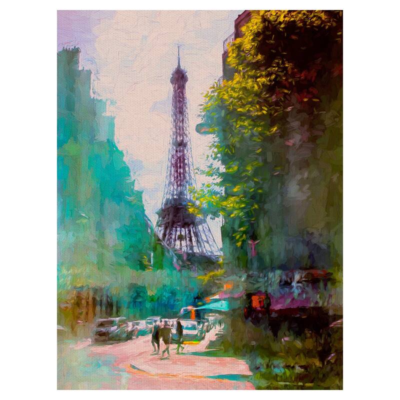 Paris Street by John Rivera Canvas Art Print