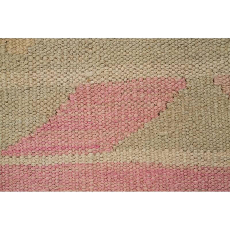 Hand Woven Oriental 100% Wool Carpet Southwestern Tribal Multi-Colored Kilim Area Rug - 6' 9'' X 5' 0''