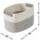 preview thumbnail 21 of 48, 3 Pack Woven Cotton Rope Shelf Storage Basket with Leather Handles, Baby Nursery Storage Bin Organizers, Closet Shelf Storage