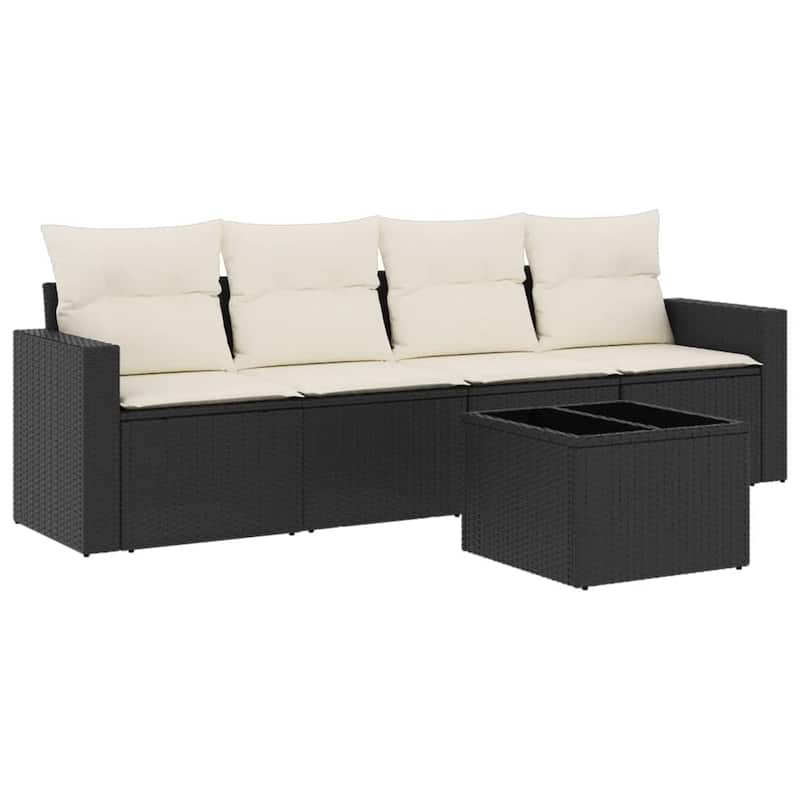 vidaXL Garden Sofa Set PE Rattan 4 Piece Set Modular