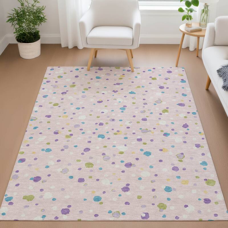 Machine Washable Indoor/ Outdoor Contemporary Sheinelle Chantille Rug