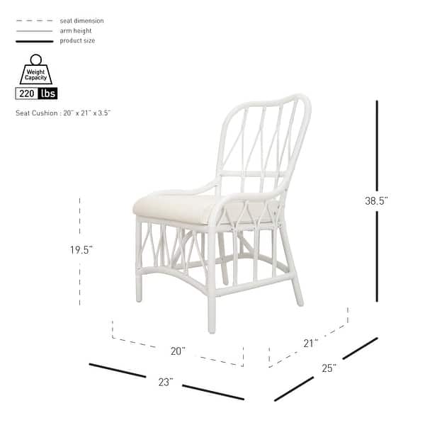 dimension image slide 1 of 2, NPD Furniture Ayanna Modern Bohemian Rattan Dining Chair