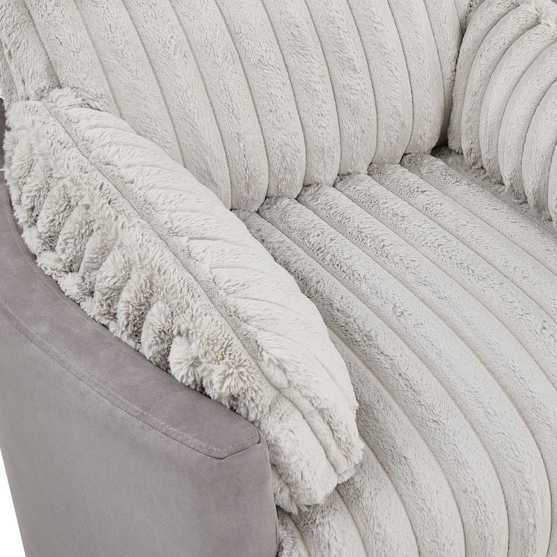 Roundhill Furniture Bocaton Wide Wale Corduroy Upholstery Manual Recliner