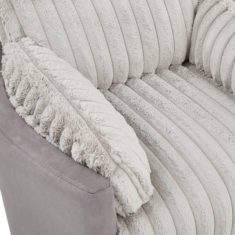 Wide Wale Corduroy Upholstery Manual Recliner