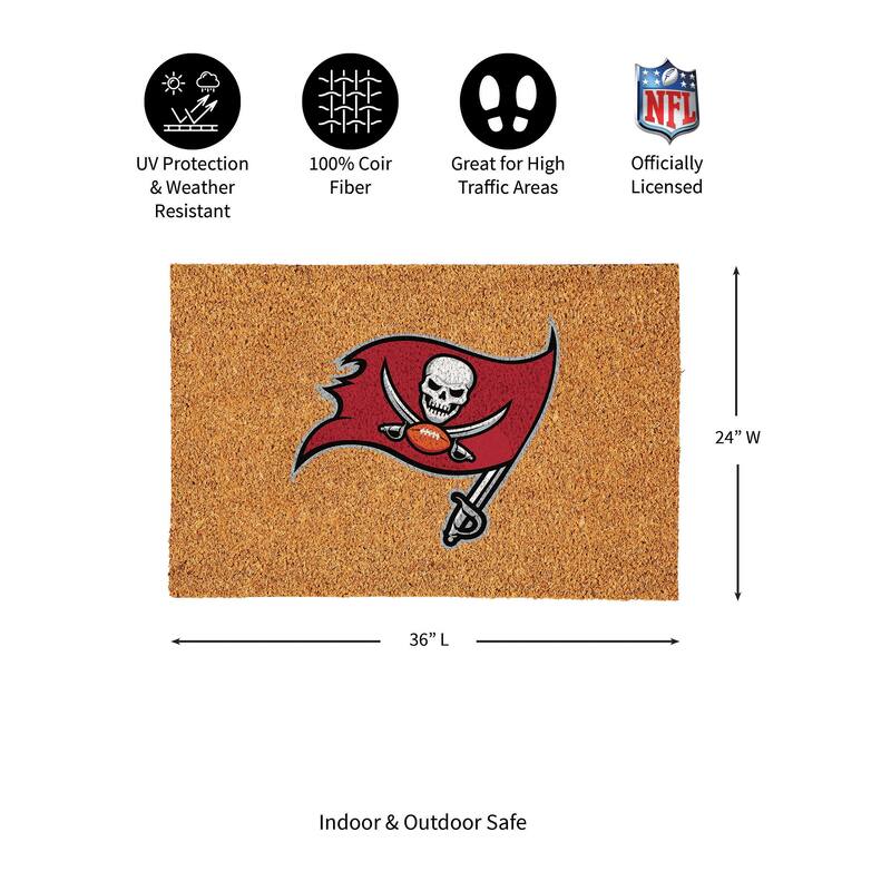 Tampa Bay Buccaneers Full Color Indoor/Outdoor Coir Mat
