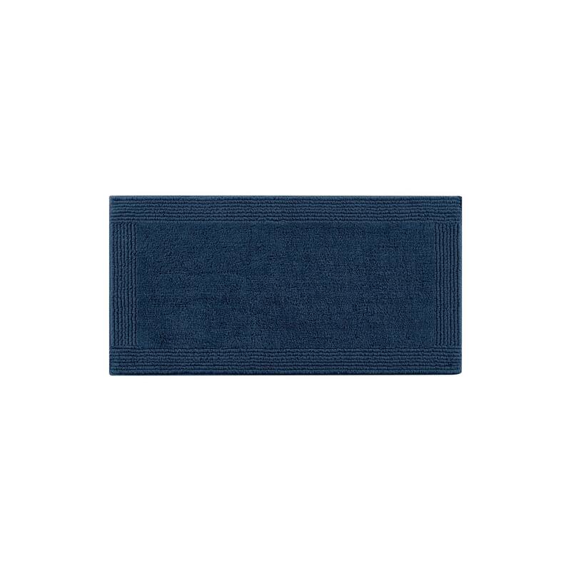 1 PCS 17x24" Cotton Tufted 3000 GSM Reversible Bath Rug Blue