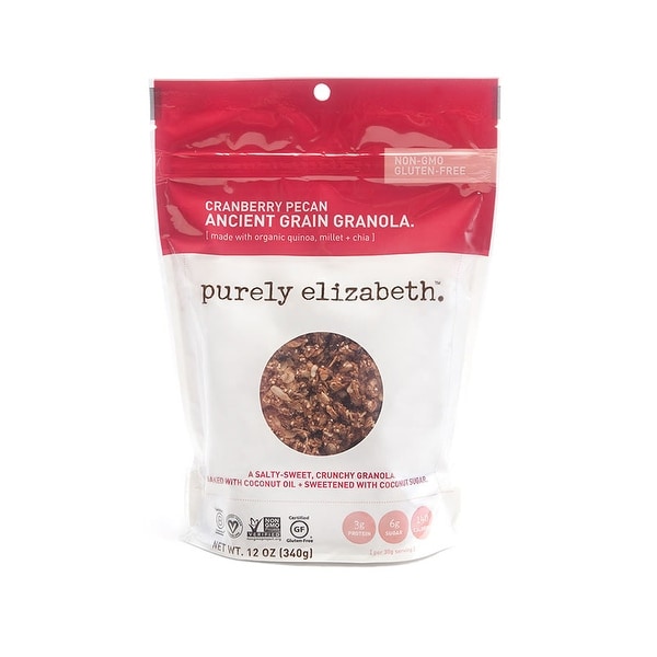Purely Elizabeth Organic Ancient Grain Granola - Cranberry Pecan - Case of 6 - 12 oz.