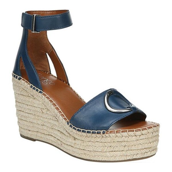 franco sarto blue wedges