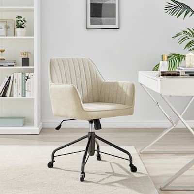 NPD Furniture Thompson Fabric Swivel Office Arm Chair