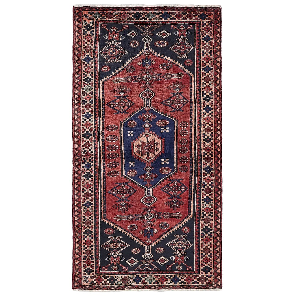 ECARPETGALLERY Hand-knotted Andelz Red Wool Rug - 3'7 x 6'9