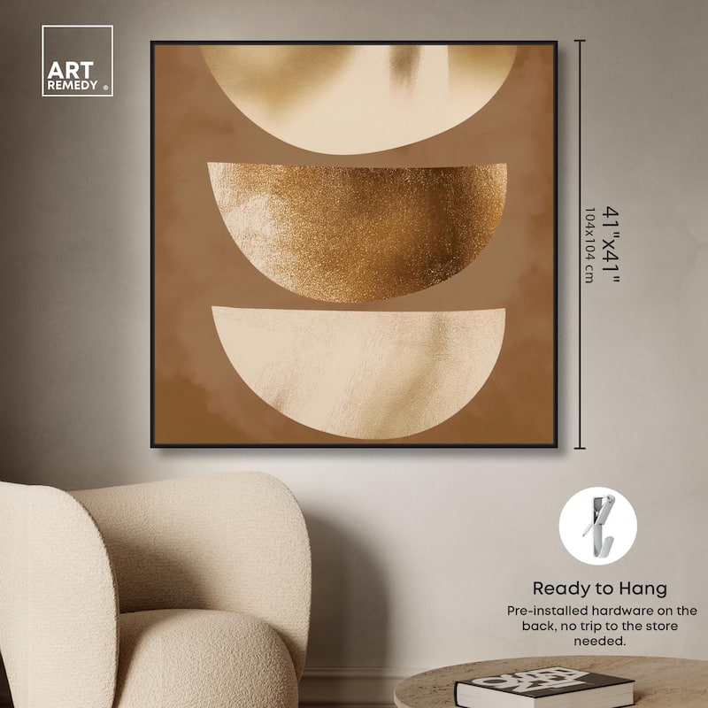 Golden Crescents I Canvas by Art Remedy