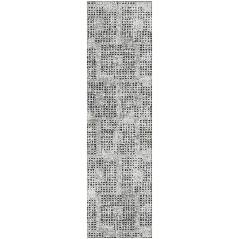 Indoor/ Outdoor Eleanor Modern Houndstooth Washable Rug