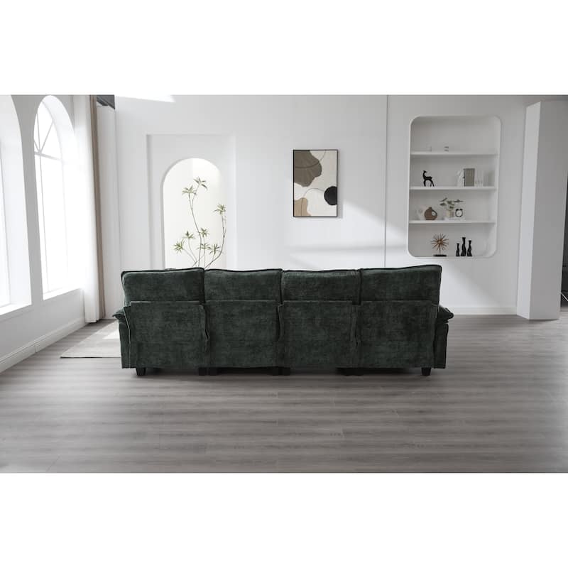 GDFStudio - Lara 106" U Shape Sectional Sofa Cloud Couch for Living Room