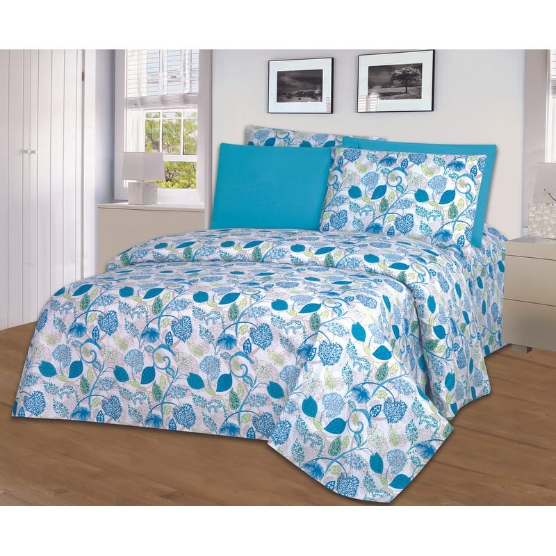 Garden City 1800 Camila Print Sheets Set with Bonus Pillowcases