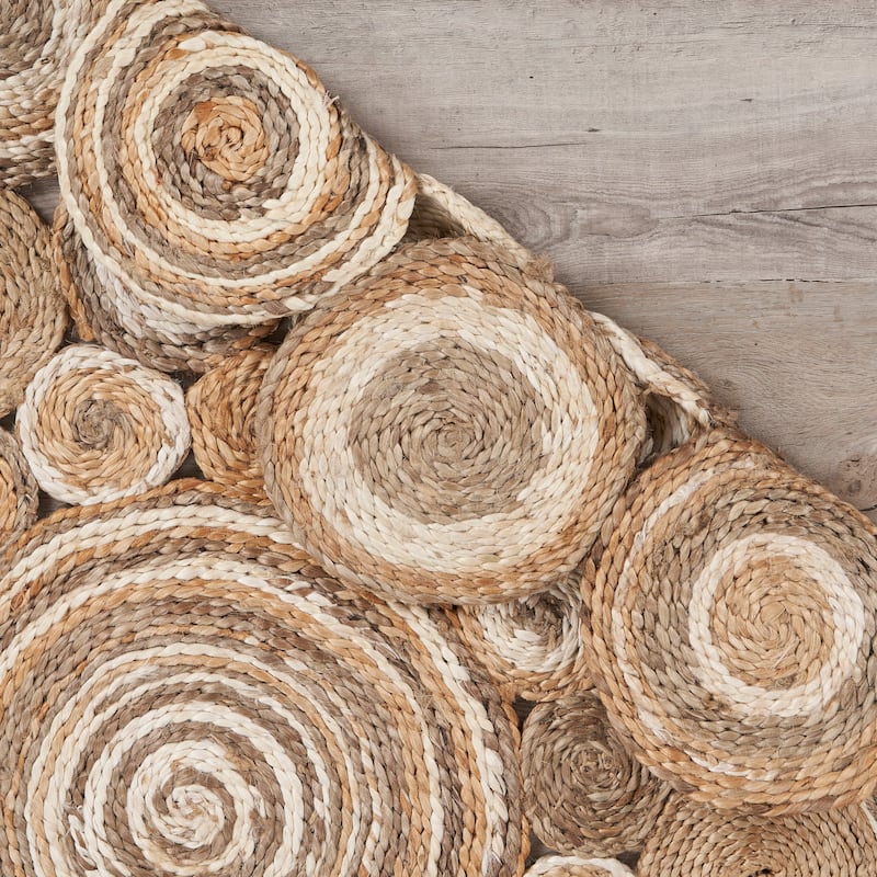 Bera Farmhouse Braided Round Jute Indoor Area Rug by Sevita