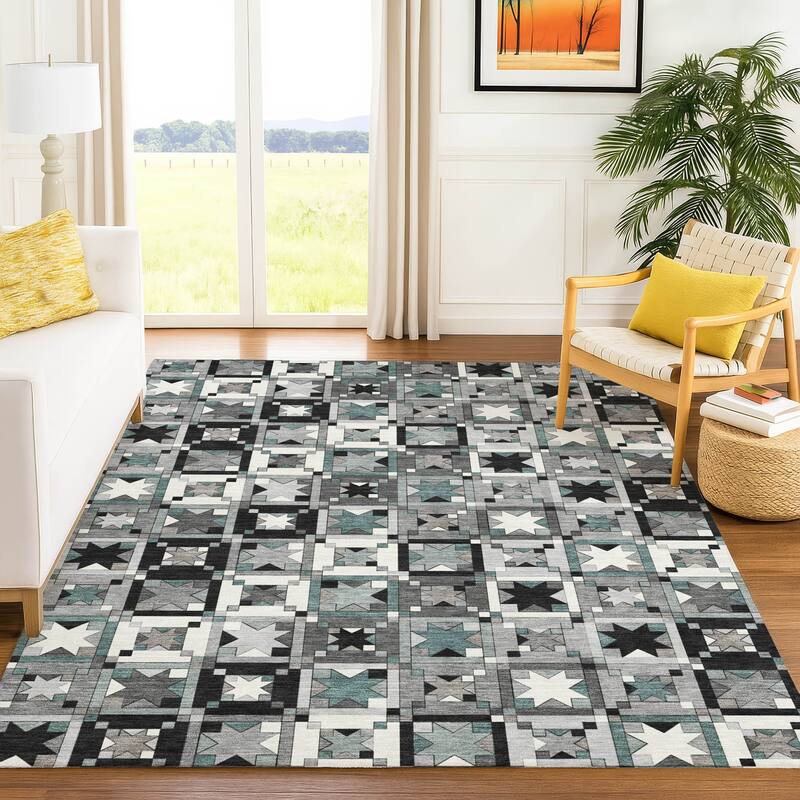 Machine Washable Indoor/ Outdoor Global Goddard Chantille Rug