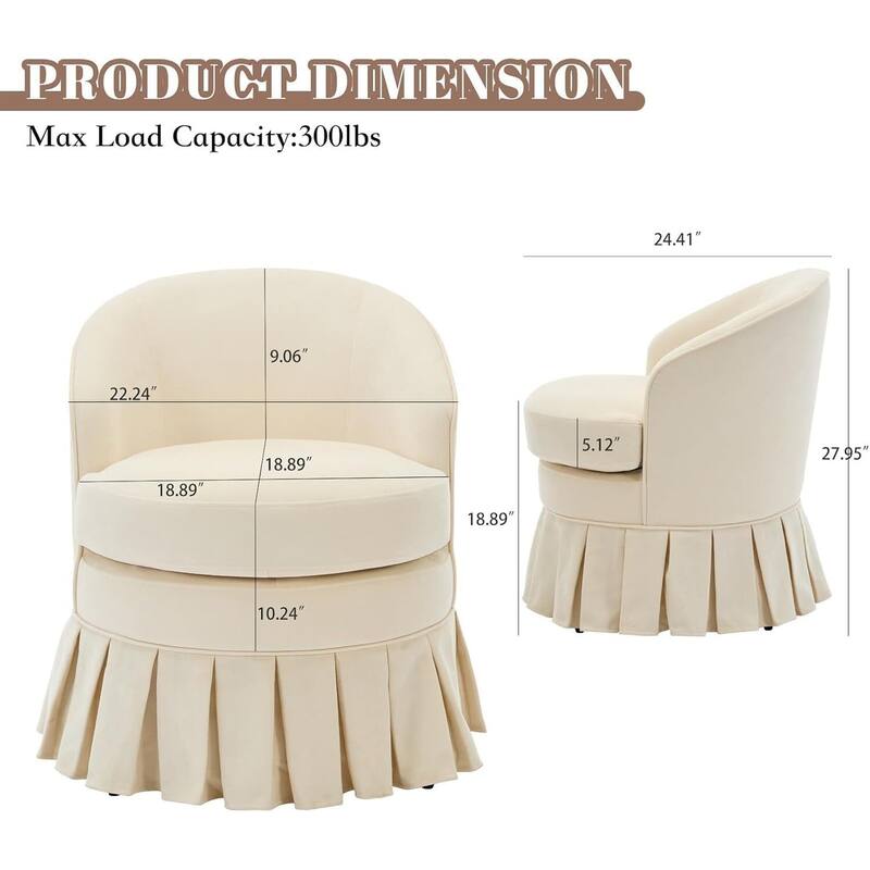 Mid Century Upholstered Cozy Accent Dining Chair for Bedroom, Living Room, or Dining Room