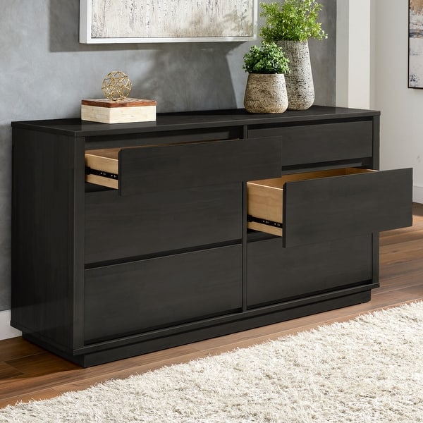 modern danish dresser Kibaek Mobelfabrik Mid Century Danish Teak 6 Drawer Lowboy Dresser