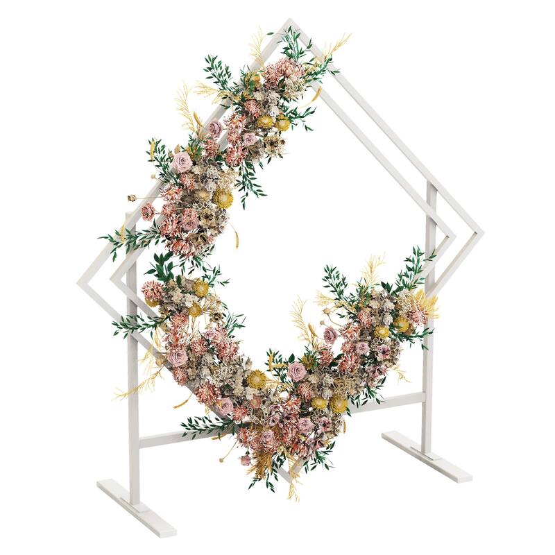Large Sturdy Diamond Wedding Arch Heavy Duty Iron Backdrop Stand Kit