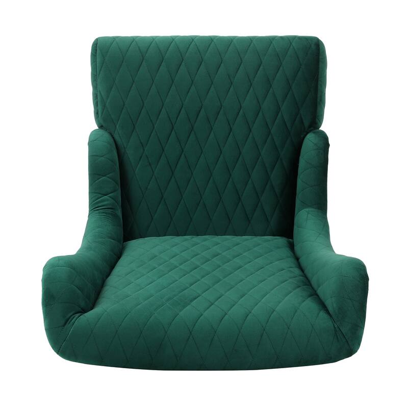 Retro Green 23.03" High Back Accent Chair with Solid Frame