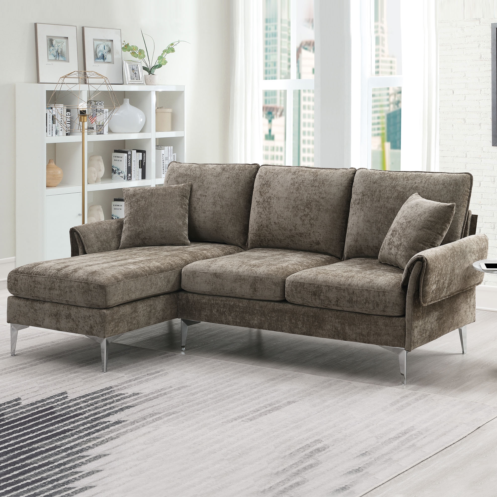 Sectional sofa that converts to shop bed