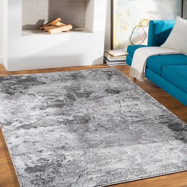 slide 2 of 20, Livabliss Avalon Modern Abstract Area Rug 7'10" x 10'2" - Charcoal