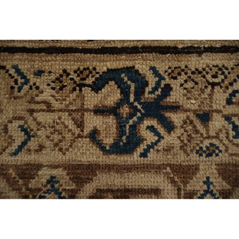 Hand Knotted Oriental 100% Wool Carpet Traditional Tribal Navy Blue & Blues Bakhtiari Area Rug - 10' 4'' X 5' 5''