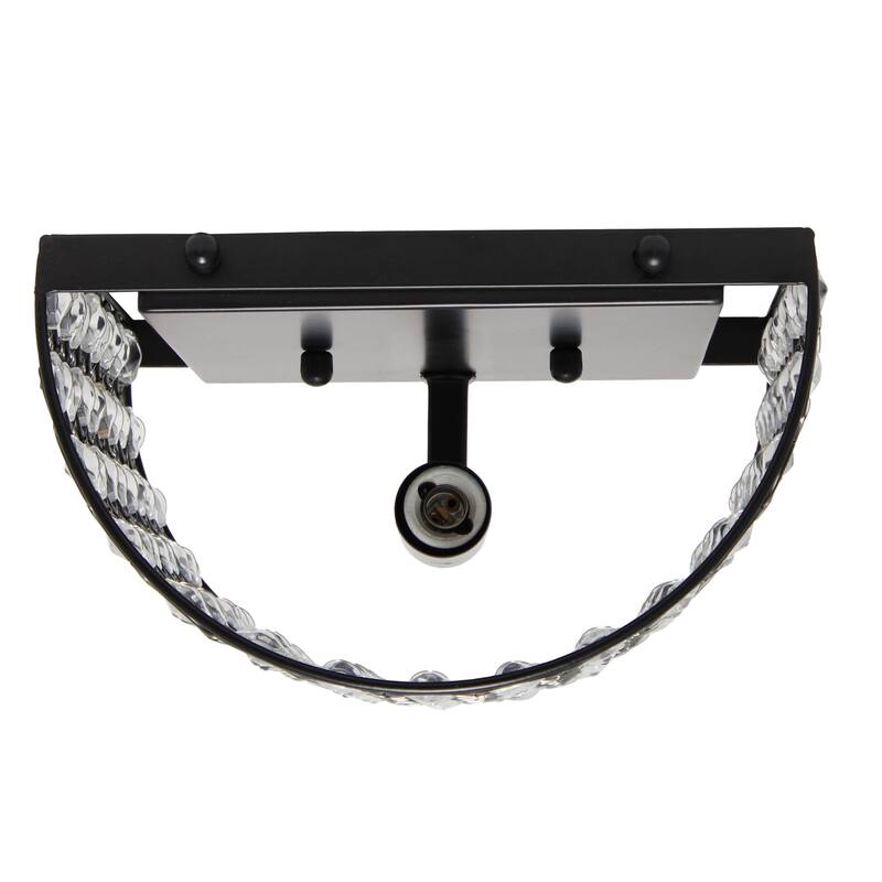 8 Inch Wall Sconce Lighting Modern 1-Light Metal Vanity Light Black - 8.25